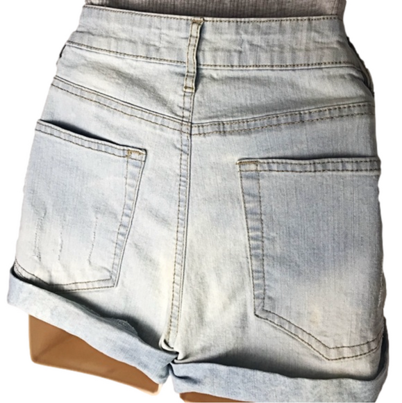 U2B - Urban Basics - Distressed Jean Shorts - Picture 7 of 10